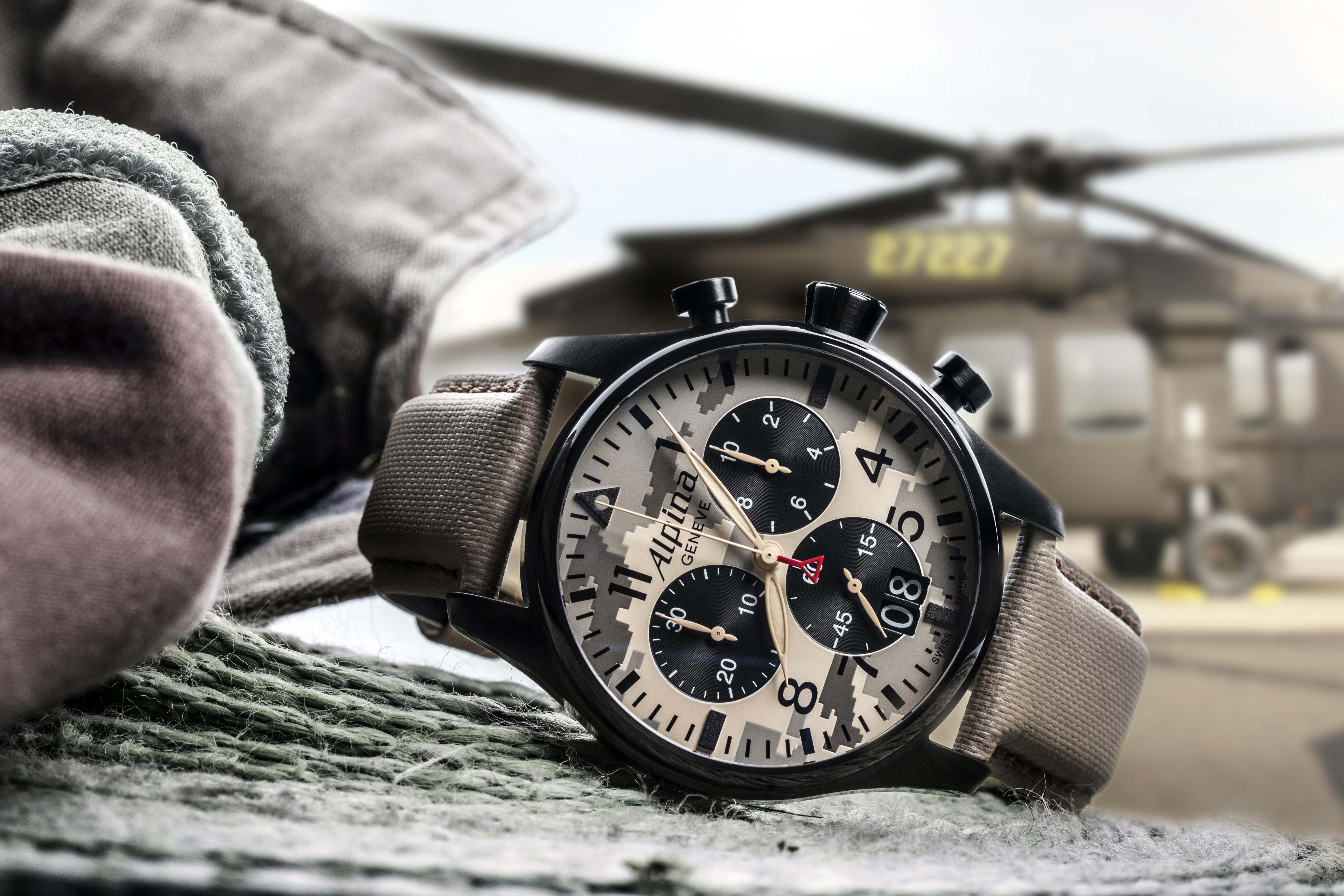 Alpina Startimer Camouflage Pilot Big Date Chronograph