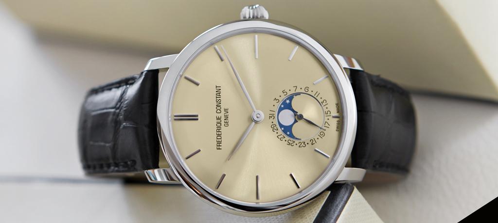 Frederique Constant Manufacture Slimline Moonphase Champagne side