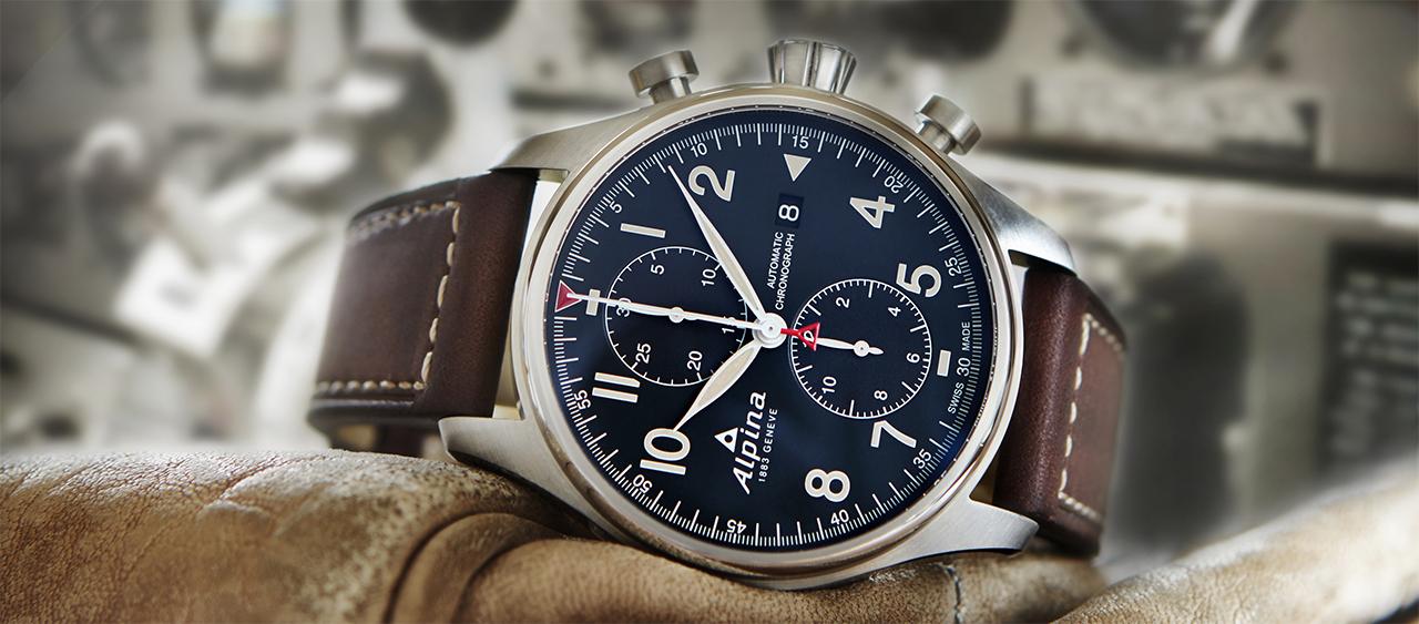 Alpina Startimer Pilot Automatic Chronograph side