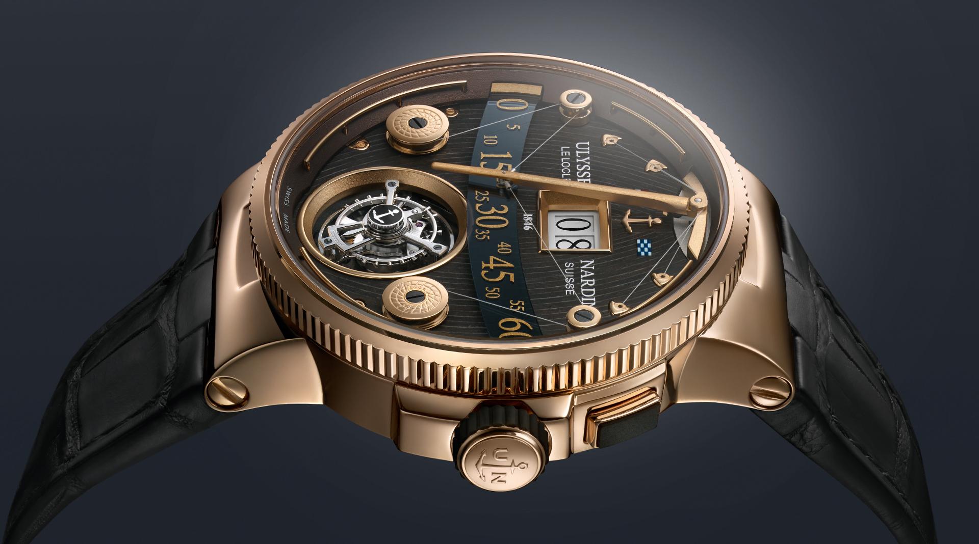 Ulysse Nardin Marine Grand Deck Tourbillon Rose Gold side