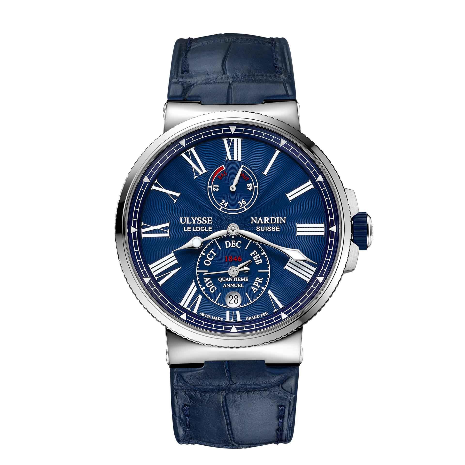 Ulysse Nardin Marine Annual Calendar Chronometer Blue Dial YWH