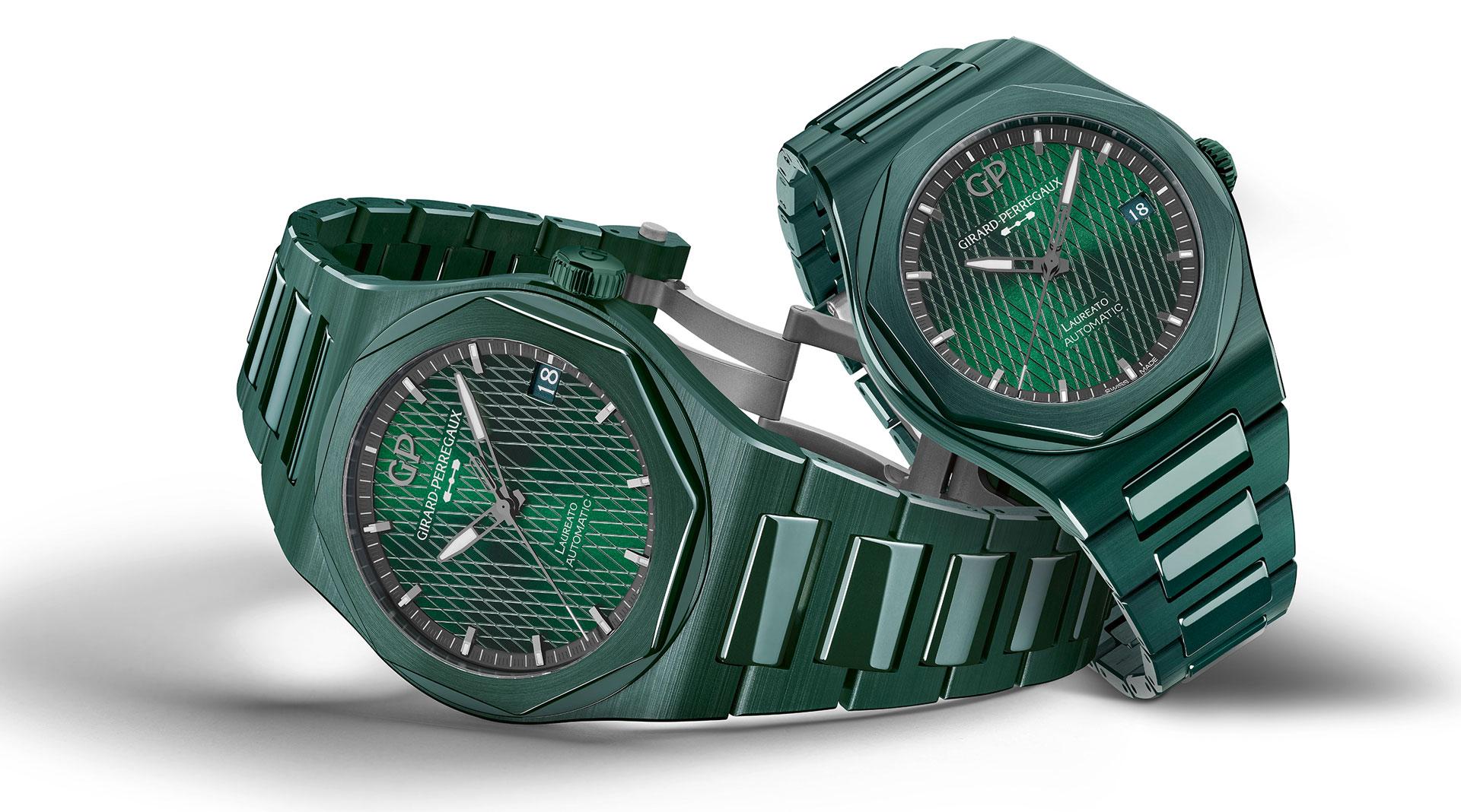 Girard-Perregaux Laureato Green Ceramic Aston Martin edition side