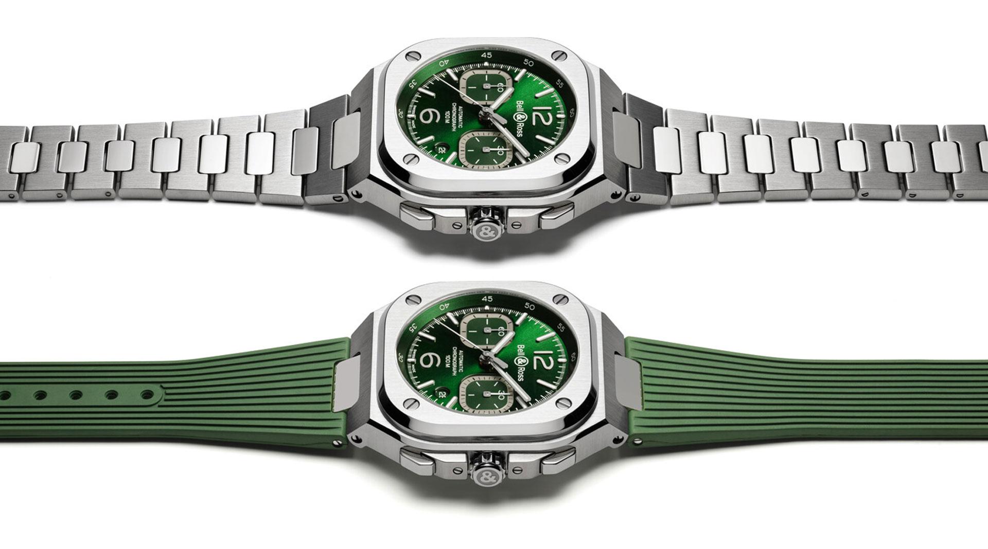 Bell & Ross BR 05 Chrono Green Steel side