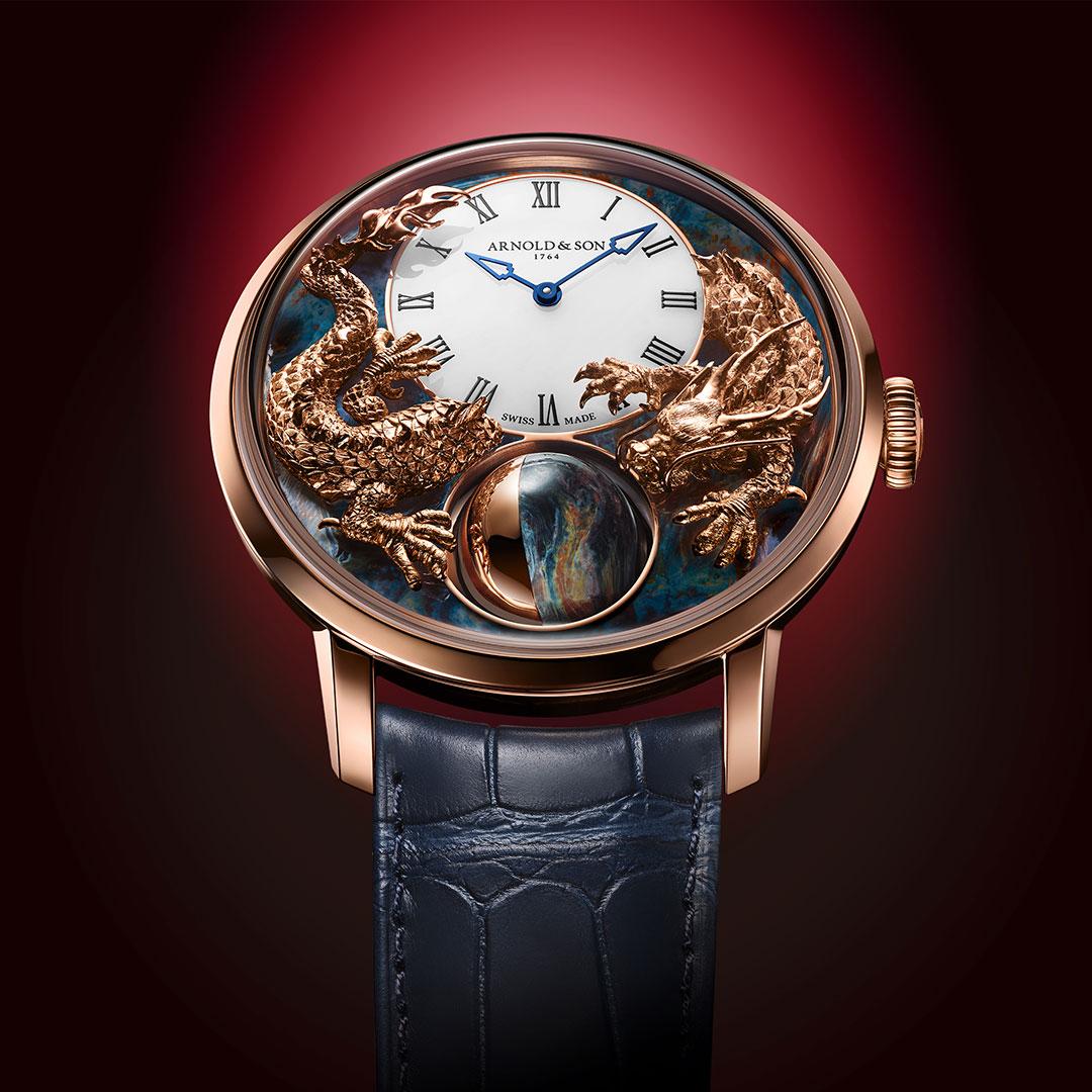 Arnold & Son Luna Magna Red Gold Year of the Dragon ref. 1LMAR.Z03A.C262R blue top
