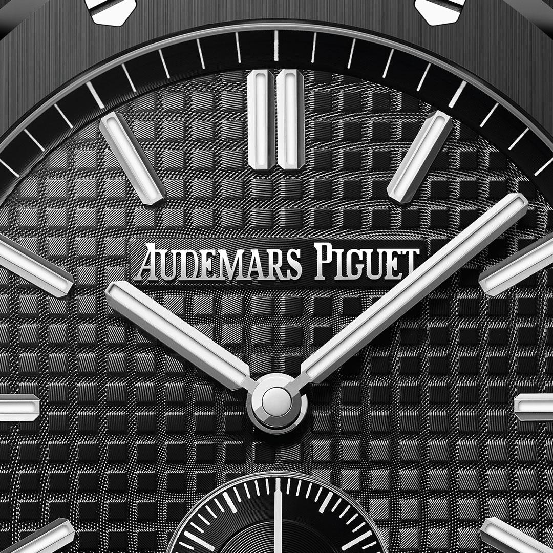 Audemars Piguet Royal Oak Minute Repeater Supersonnerie Black Ceramic ref. 26591CE.OO.D002CA.01 dial with white gold