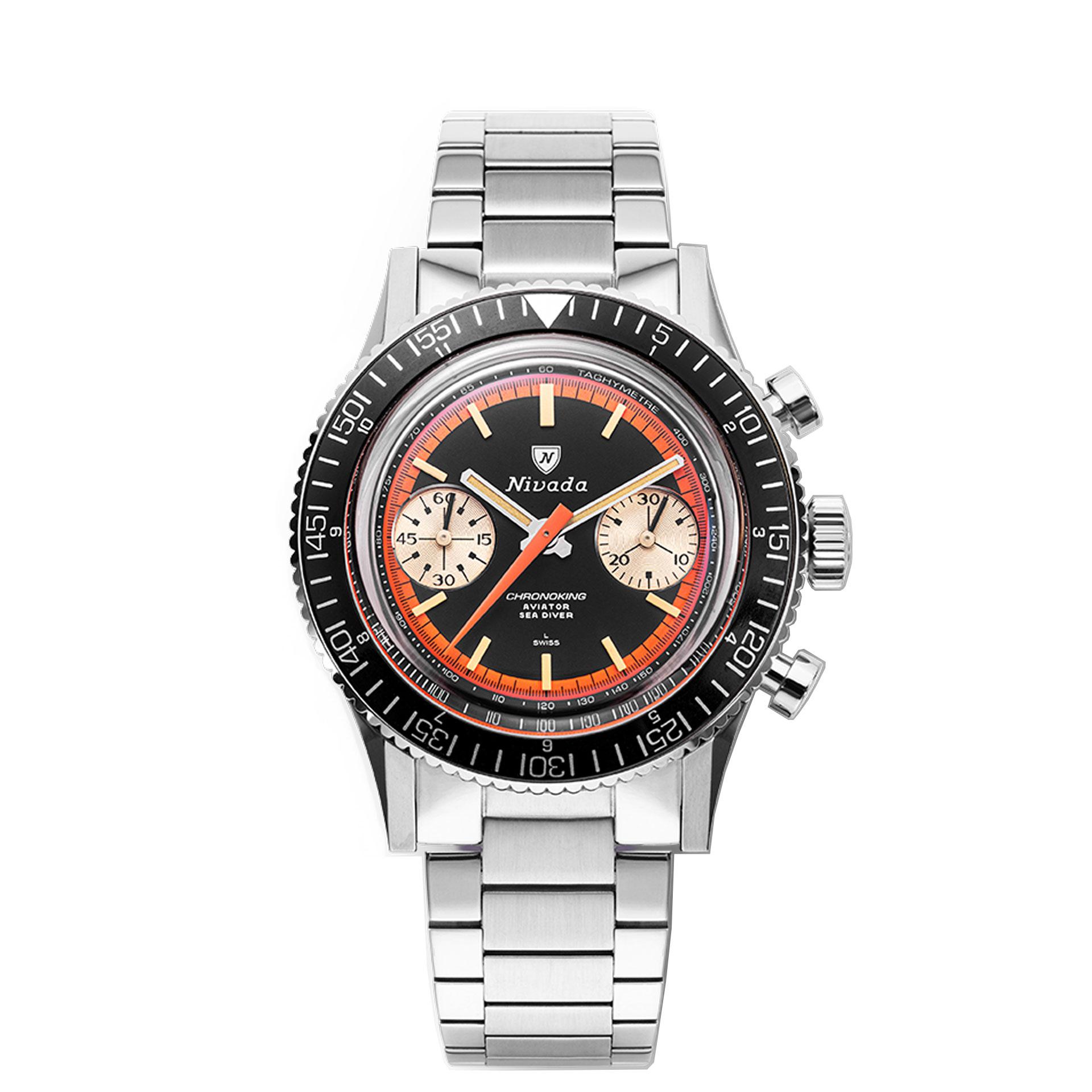 Nivada Grenchen Chronoking Paul Newman Orange Valjoux 23 VZ - Your