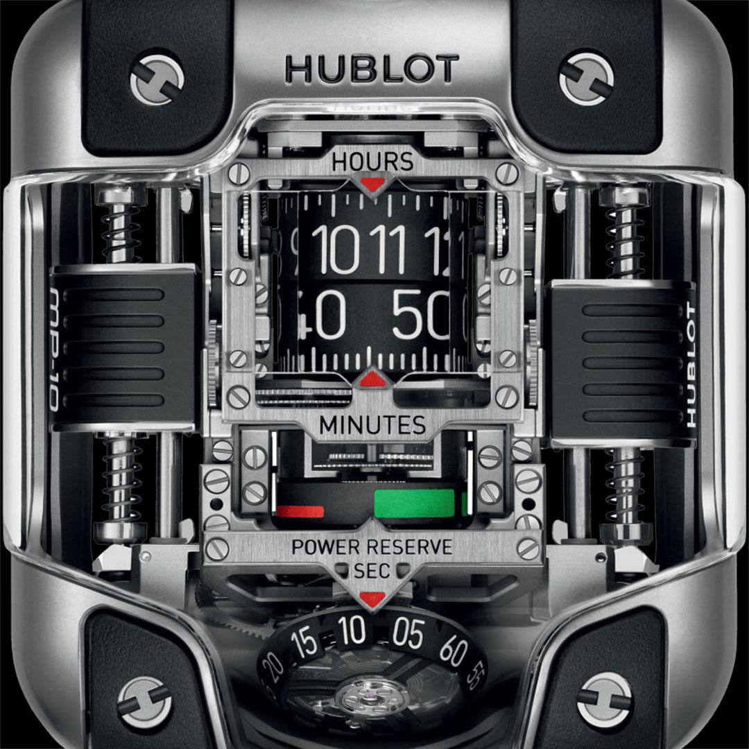 Hublot MP-10 Tourbillon Weight Energy System ref. 910.NX.0001.RX dial