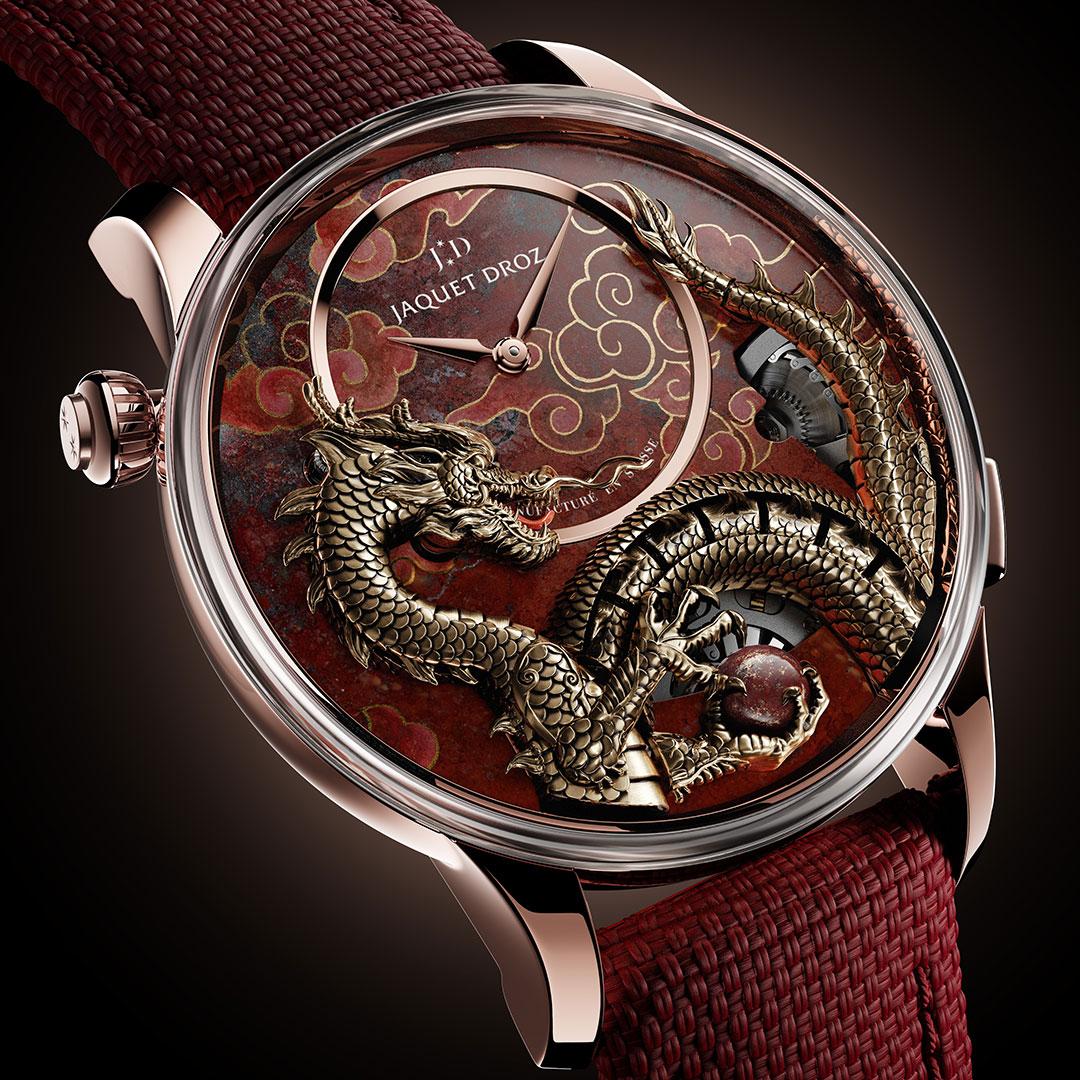 Jaquet Droz Imperial Dragon Automaton Red Gold - Cuprite ref. J0327330081 side