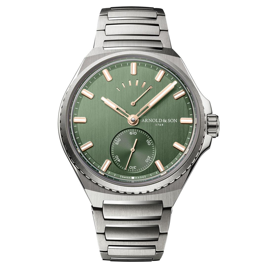 Arnold & Son Longitude Titanium ref. 1LTAT.F01A.N001U green bracelet