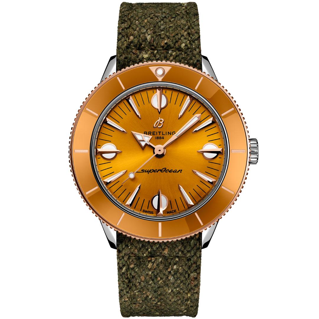 Breitling Superocean Heritage 57 Highlands Capsule Collection ref. U10340281I1A1 mustard fabric strap
