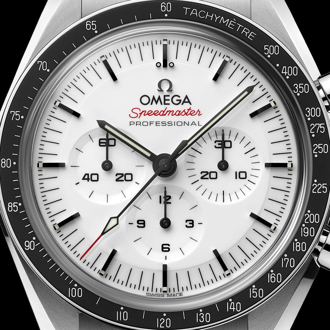 Omega Speedmaster Moonwatch Professional Lacquered White Dial ref. 310.30.42.50.04.001 dial