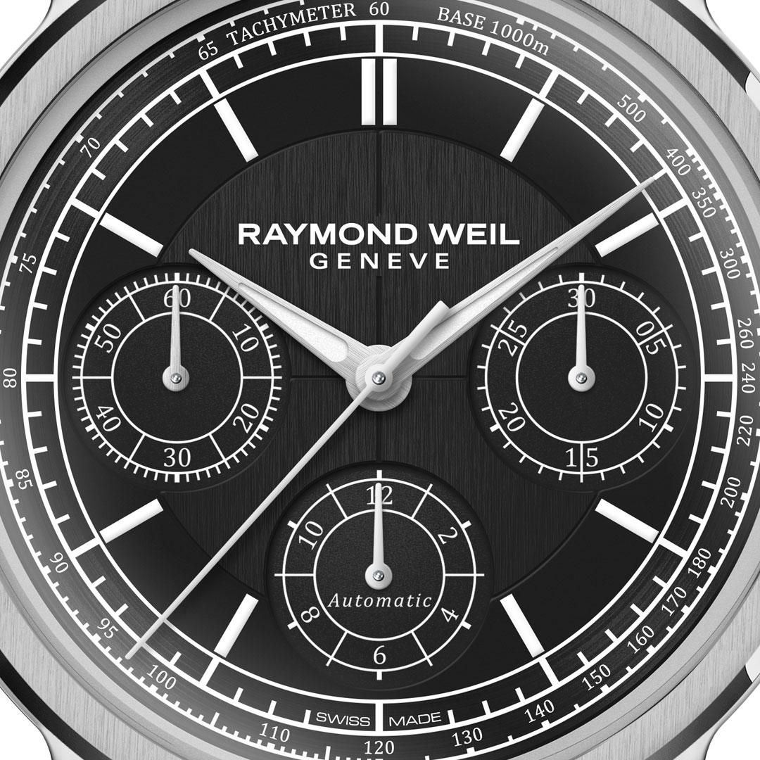 Raymond Weil Millesime Automatic 7765 Tri-Compax Chronograph ref. 7765 -STC-20001 black dial