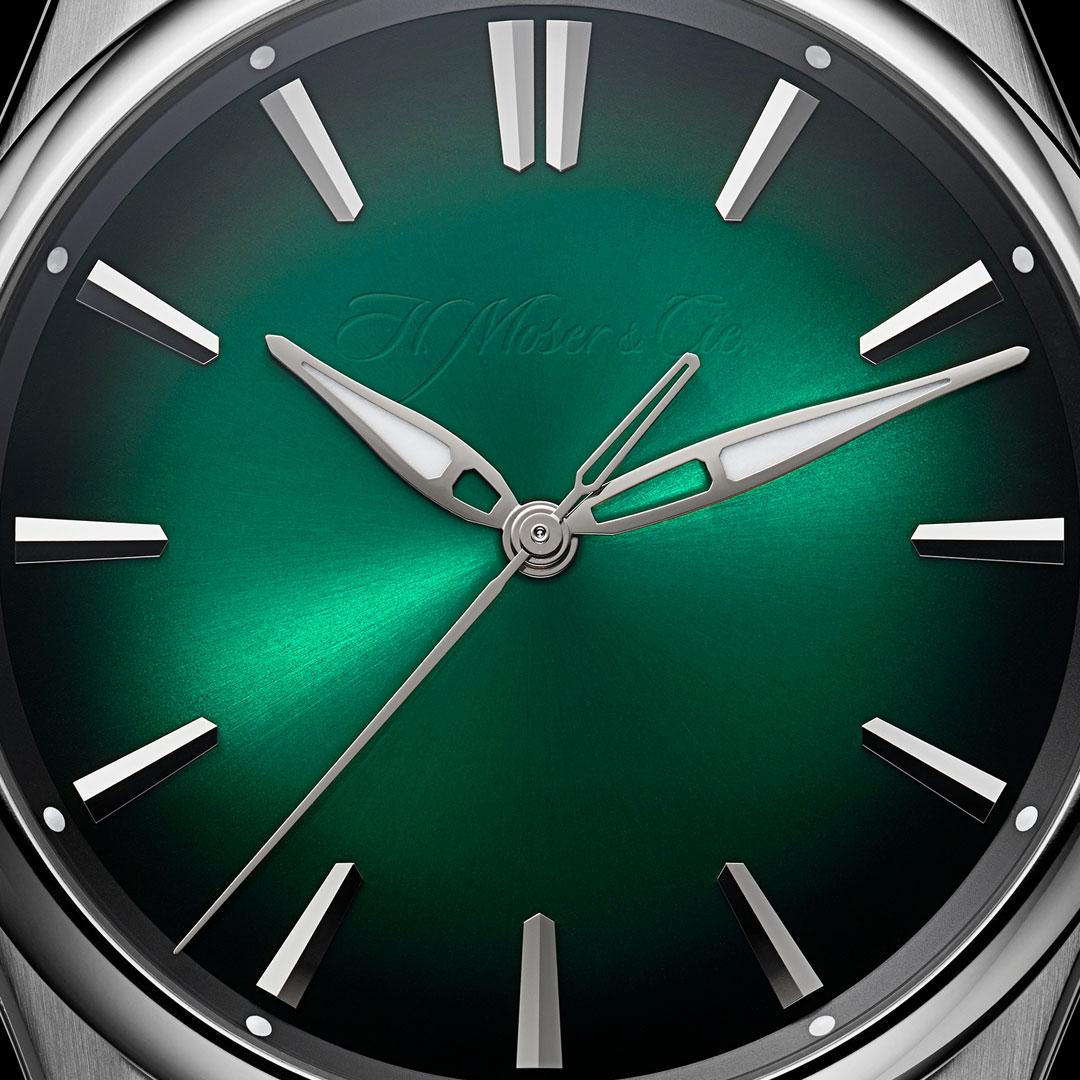 H. Moser & Cie Pioneer Centre Seconds Green editions ref. 3201-1201 cosmic green dial
