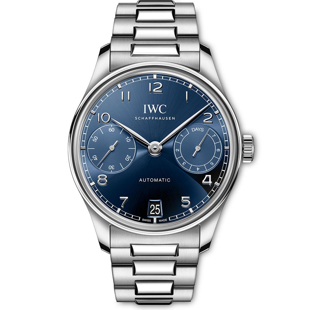 IWC Portugieser Automatic 42 mm (2024) Double Box-glass ref. IW501705 blue dial bracelet