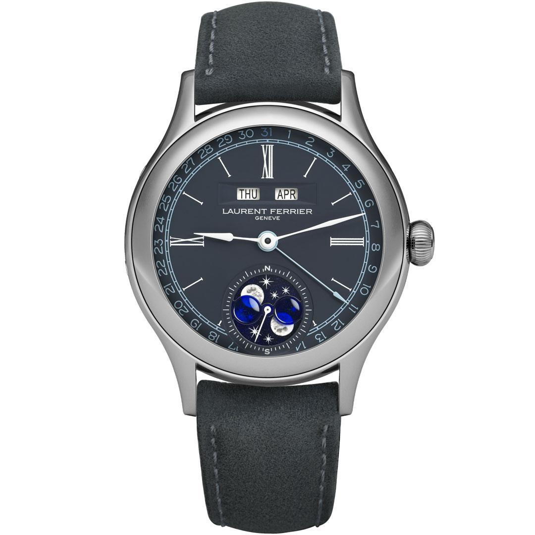 Laurent Ferrier Classic Moon in Blue or Silver ref. LCFO39-R5-G3N stainless steel