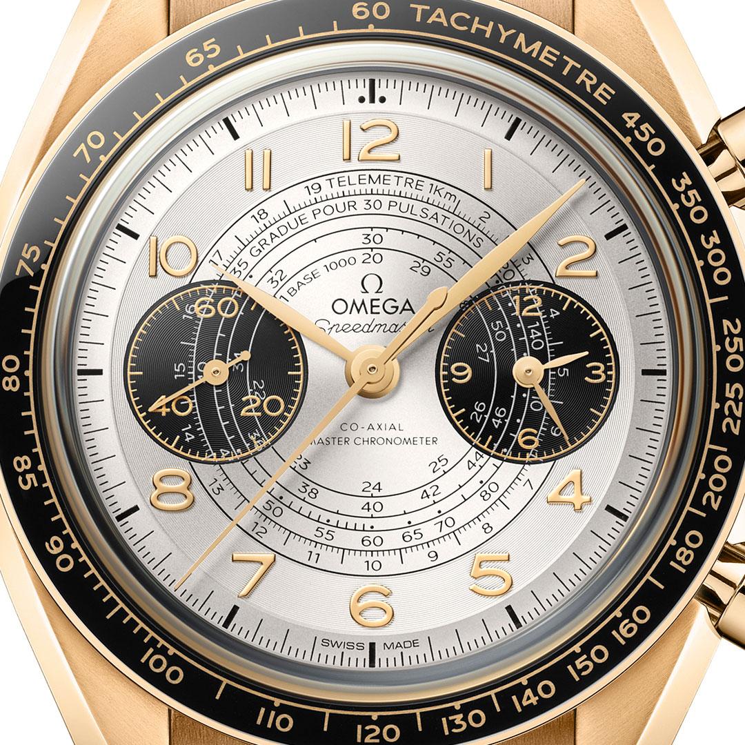 Omega Speedmaster Chronoscope Paris 2024 dial gold