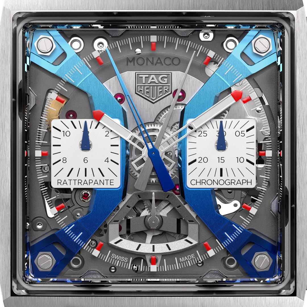 TAG Heuer Monaco Split-Seconds Chronograph ref. CBW2182.FC8339 dial