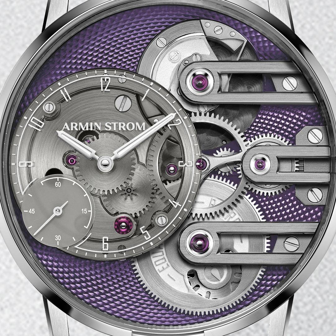 Armin Strom Gravity Equal Force Ultimate Sapphire Purple ref. ST24-GEF.SA.AC.M.A7.FC dial