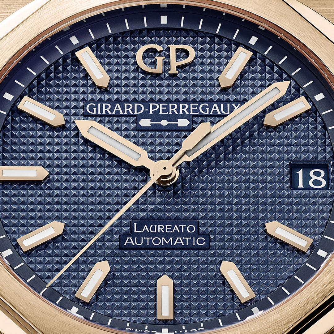 Girard-Perregaux Laureato 42 mm Pink Gold ref. 81010-52 dial