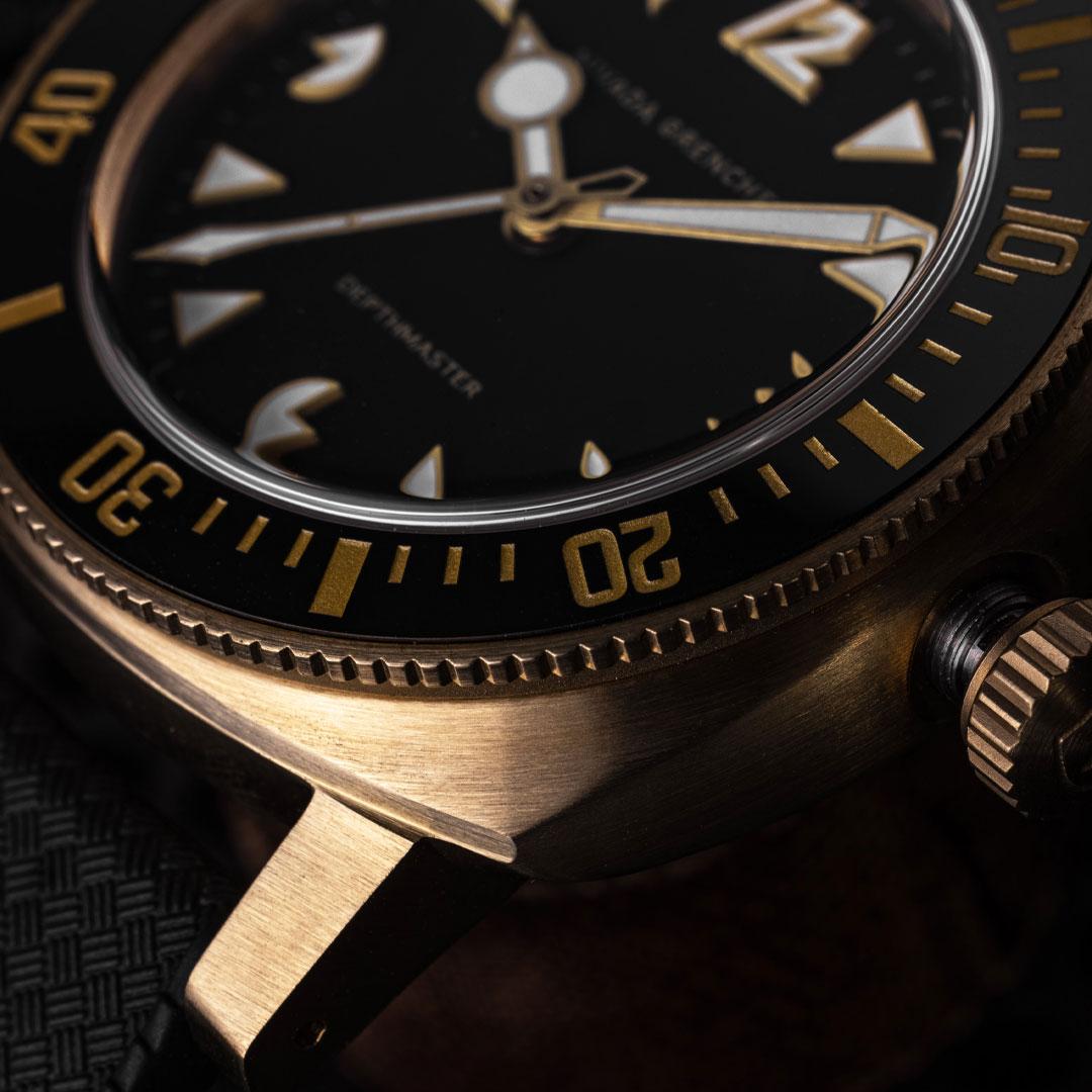 Nivada Grenchen Depthmaster Bronze ref. 14123A bezel