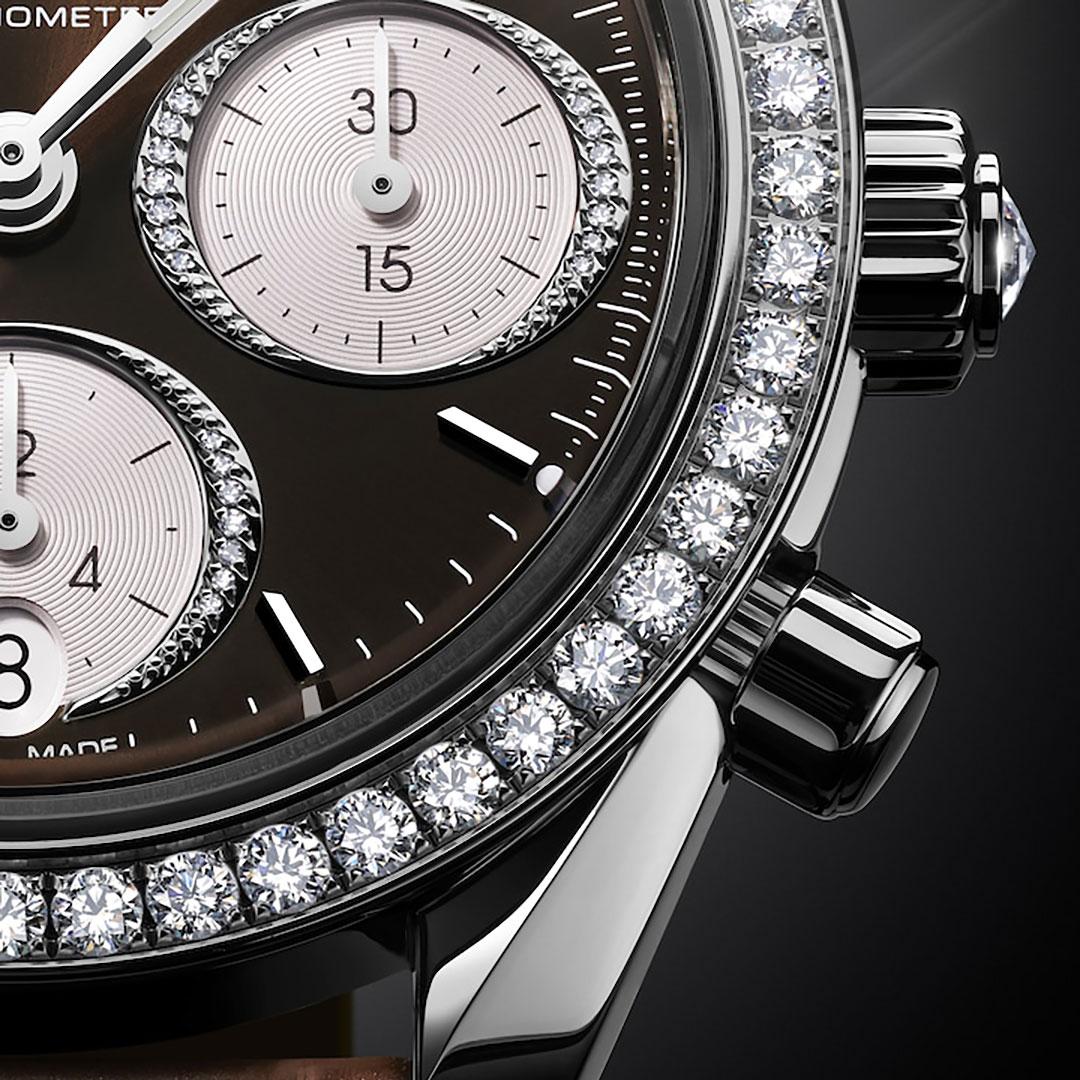 Omega Speedmaster 38 Diamond version bezel