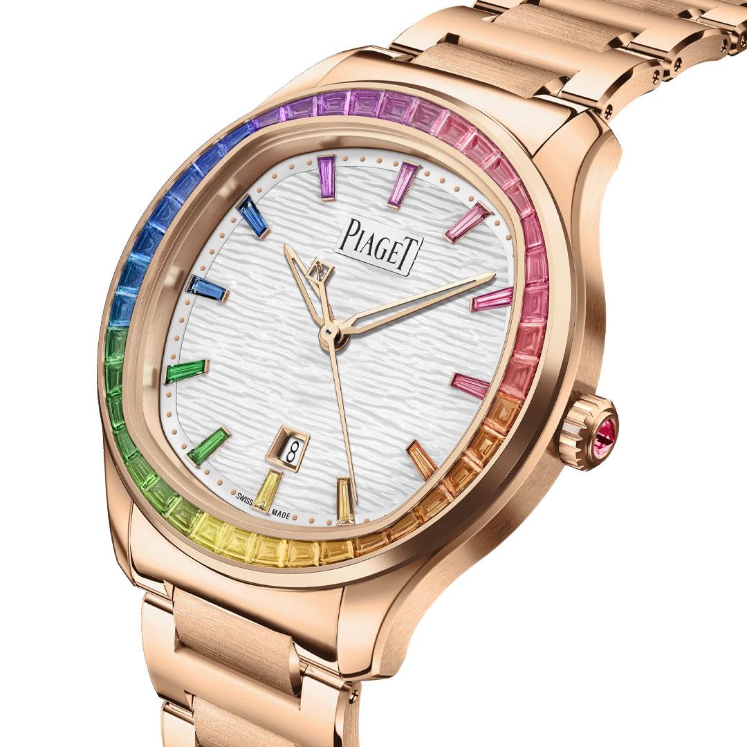 Piaget Polo Date 36 mm Rainbow ref. G0A49027 side