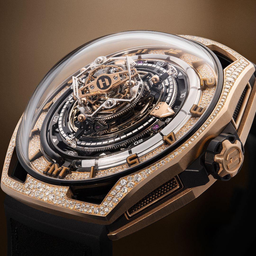 HYT Conical Tourbillon Infinity Diamonds ref. H03242-A dome