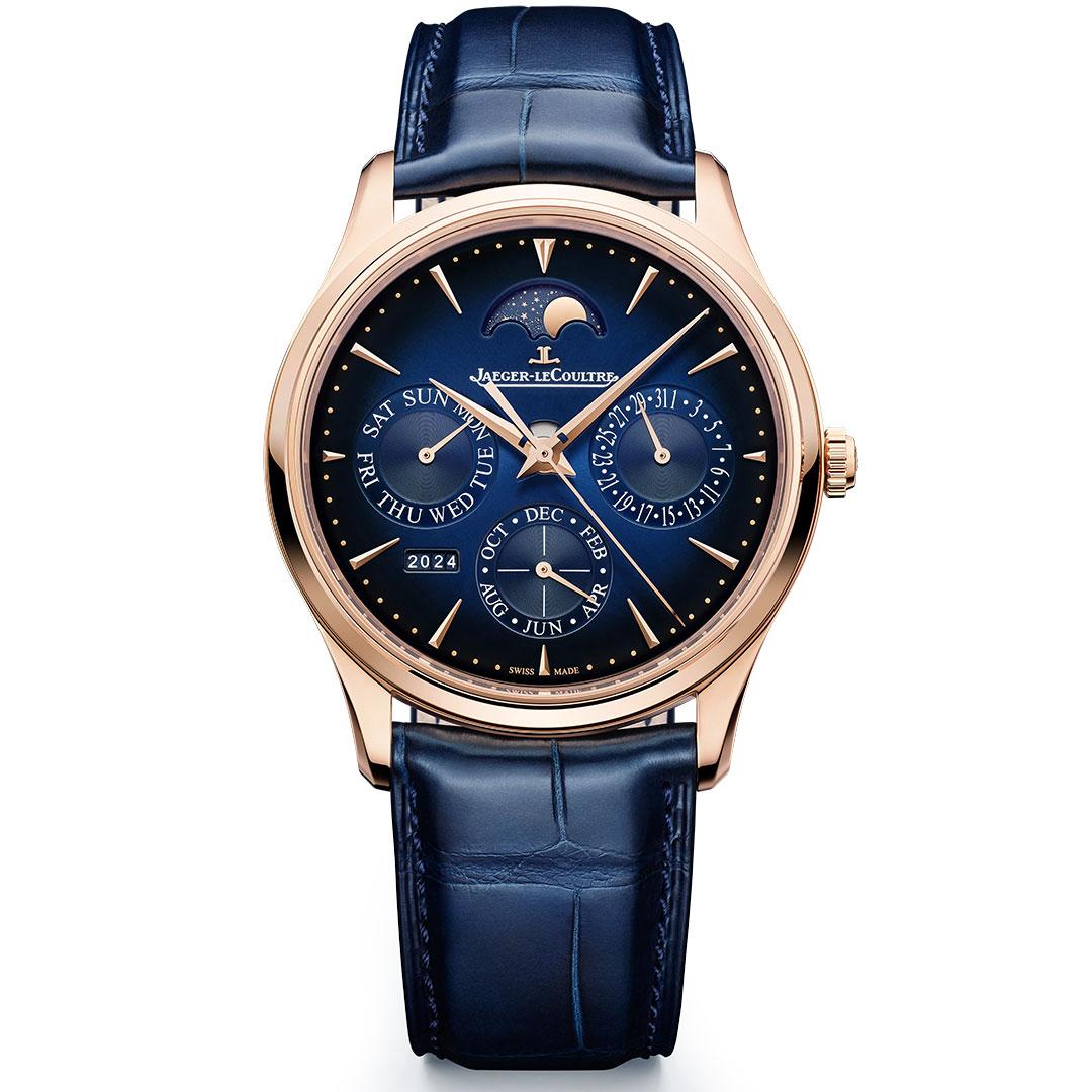 Jaeger-LeCoultre Master Ultra Thin Perpetual Calendar ref. Q114258J blue on gold