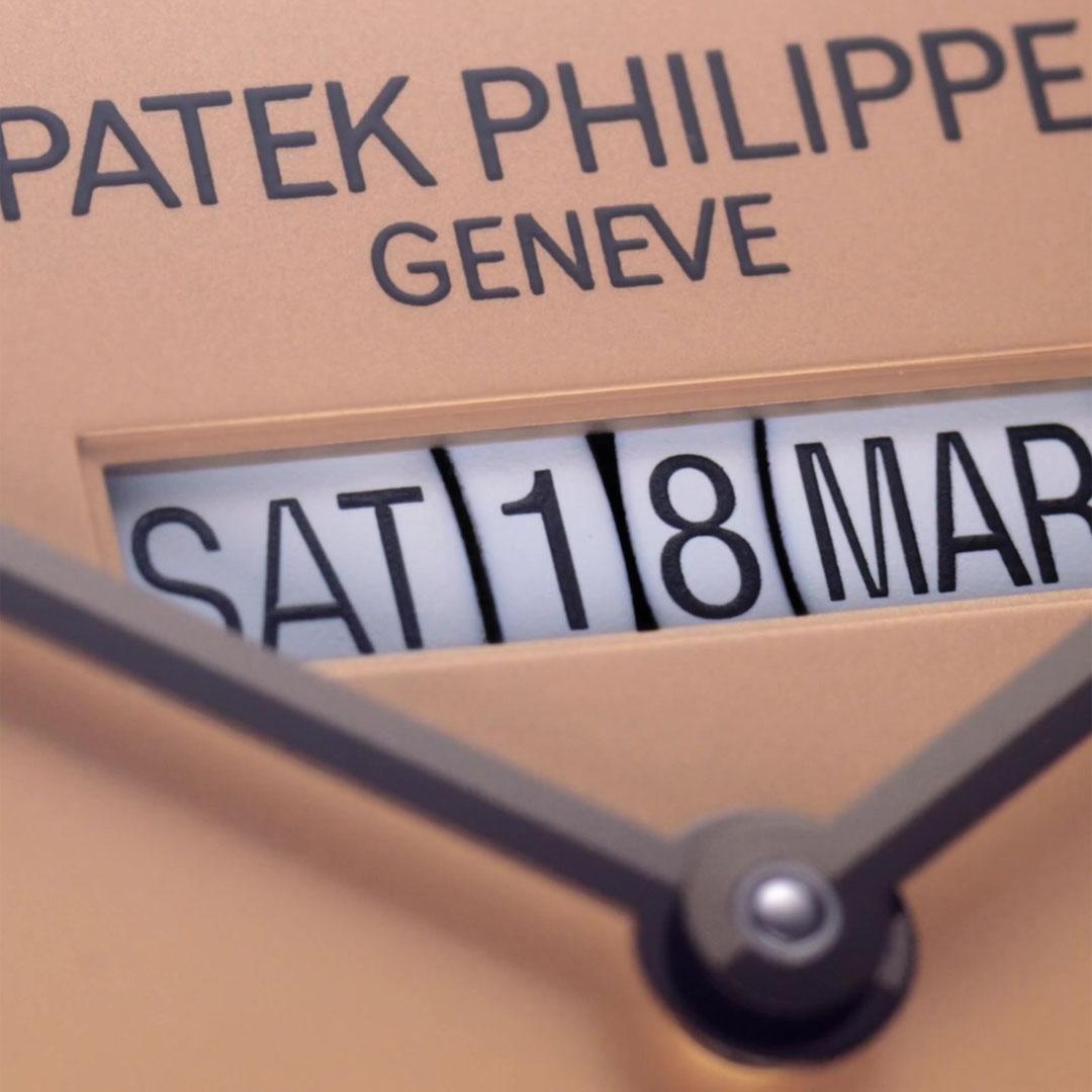 Patek Philippe In-line Perpetual Calendar Ref. 5236P-010 dial detail