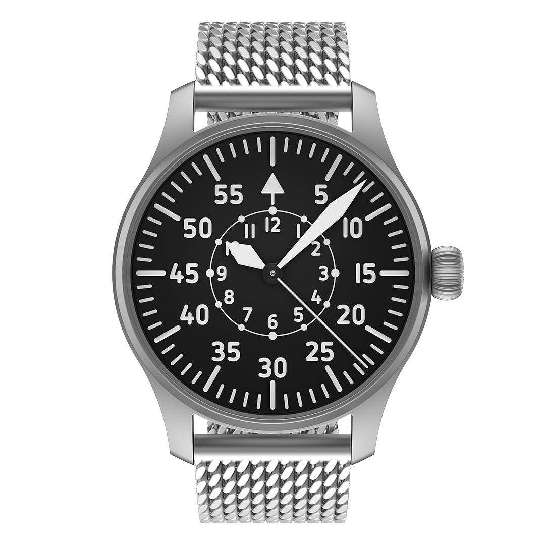 Stowa Flieger Verus 40 Baumuster B on bracelet