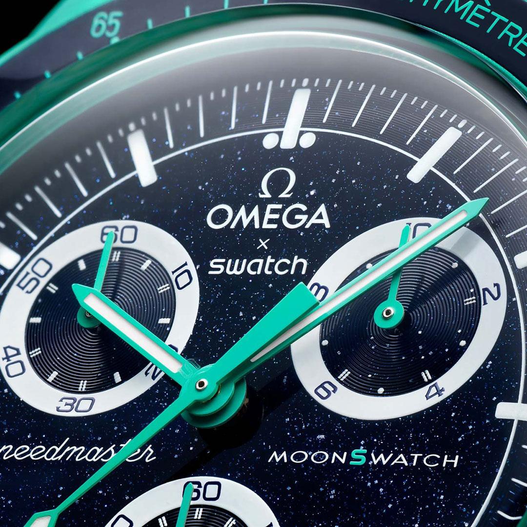 Swatch x Omega MoonSwatch Mission on Earth Series ref. SO33L103 Polar Lights dial