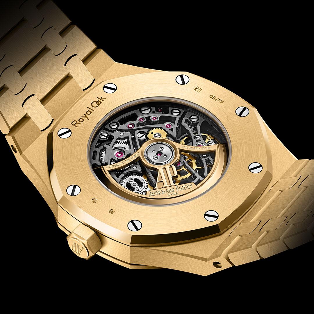 Audemars Piguet Royal Oak Double Balance Wheel Openworked 41 mm ref. 15407BA.OO.1220BA.01 (yellow gold) back