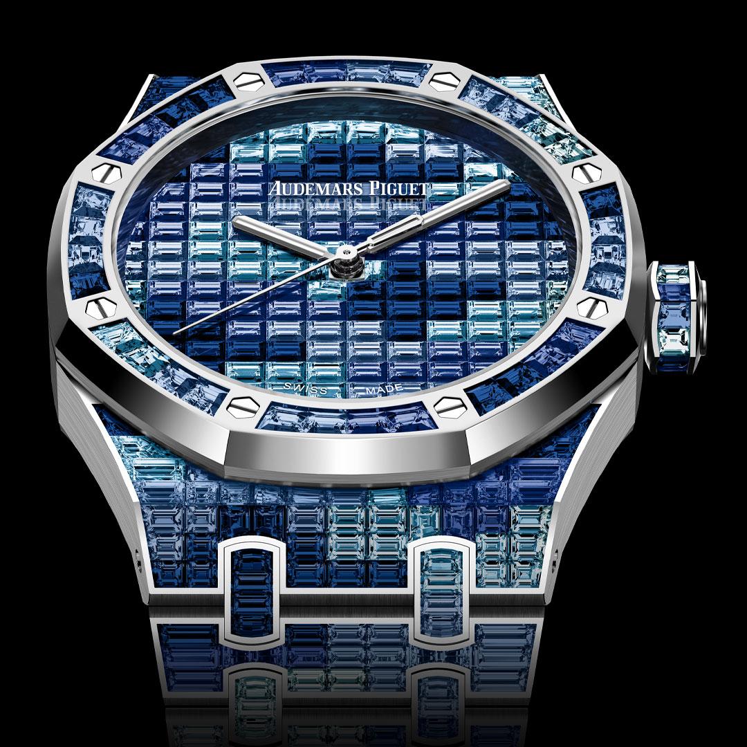 Audemars Piguet Royal Oak Selfwinding 41 mm Camouflage Gemset 15514BC.YY.1284BC.04 blue top