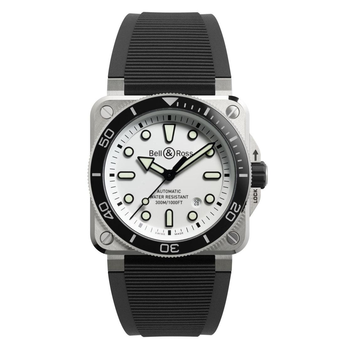 Bell & Ross BR 03 Diver ref. BR03A-D-WH-ST/SRB (white steel)