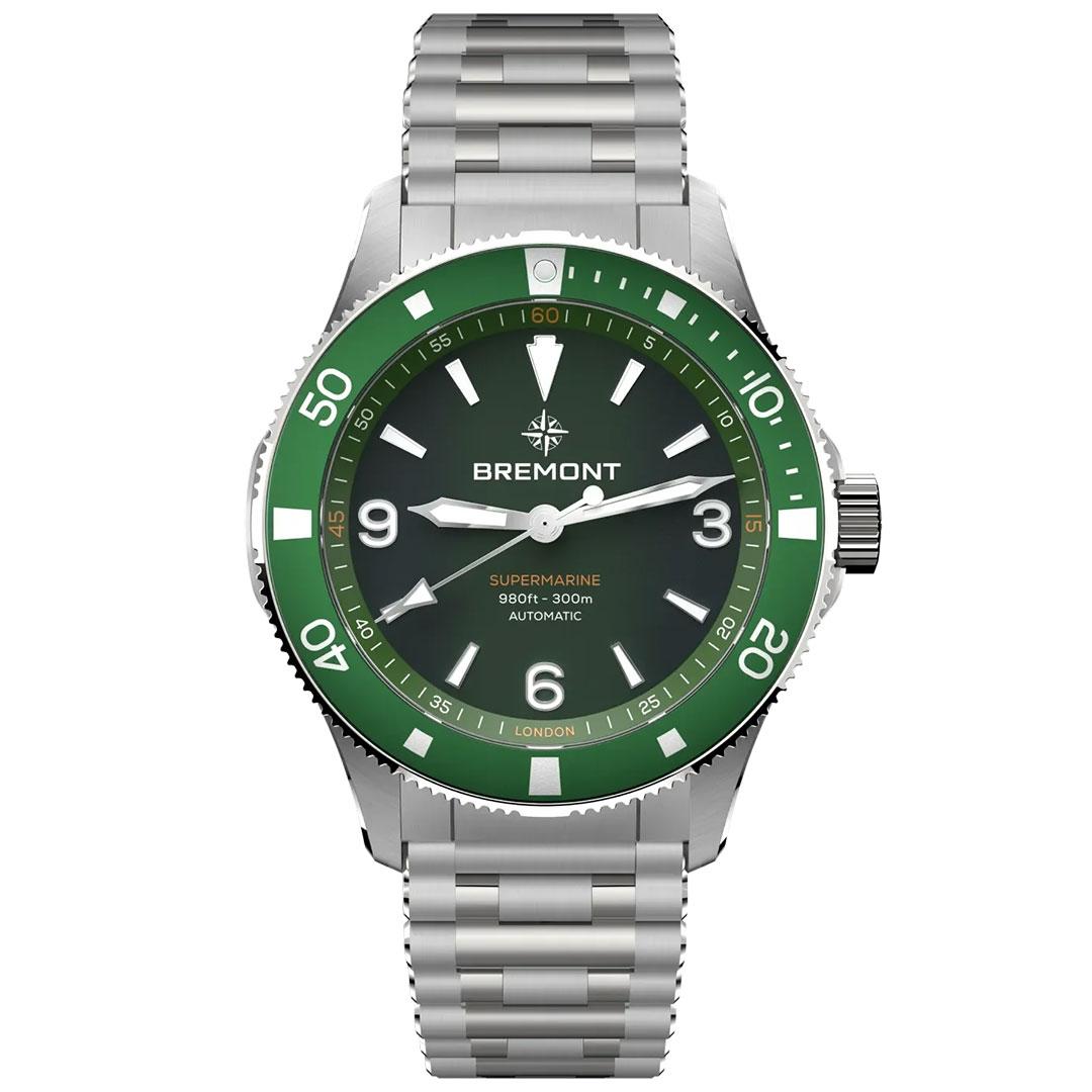 Bremont Supermarine 300M ref. SM40-ND-SS-GN-B green bracelet