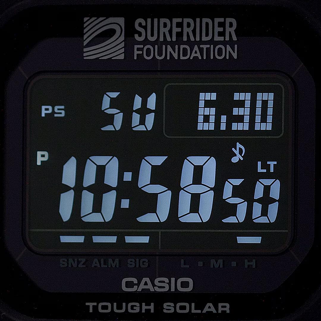 Casio G-Shock G-5600SRF Surfrider Foundation dial dark