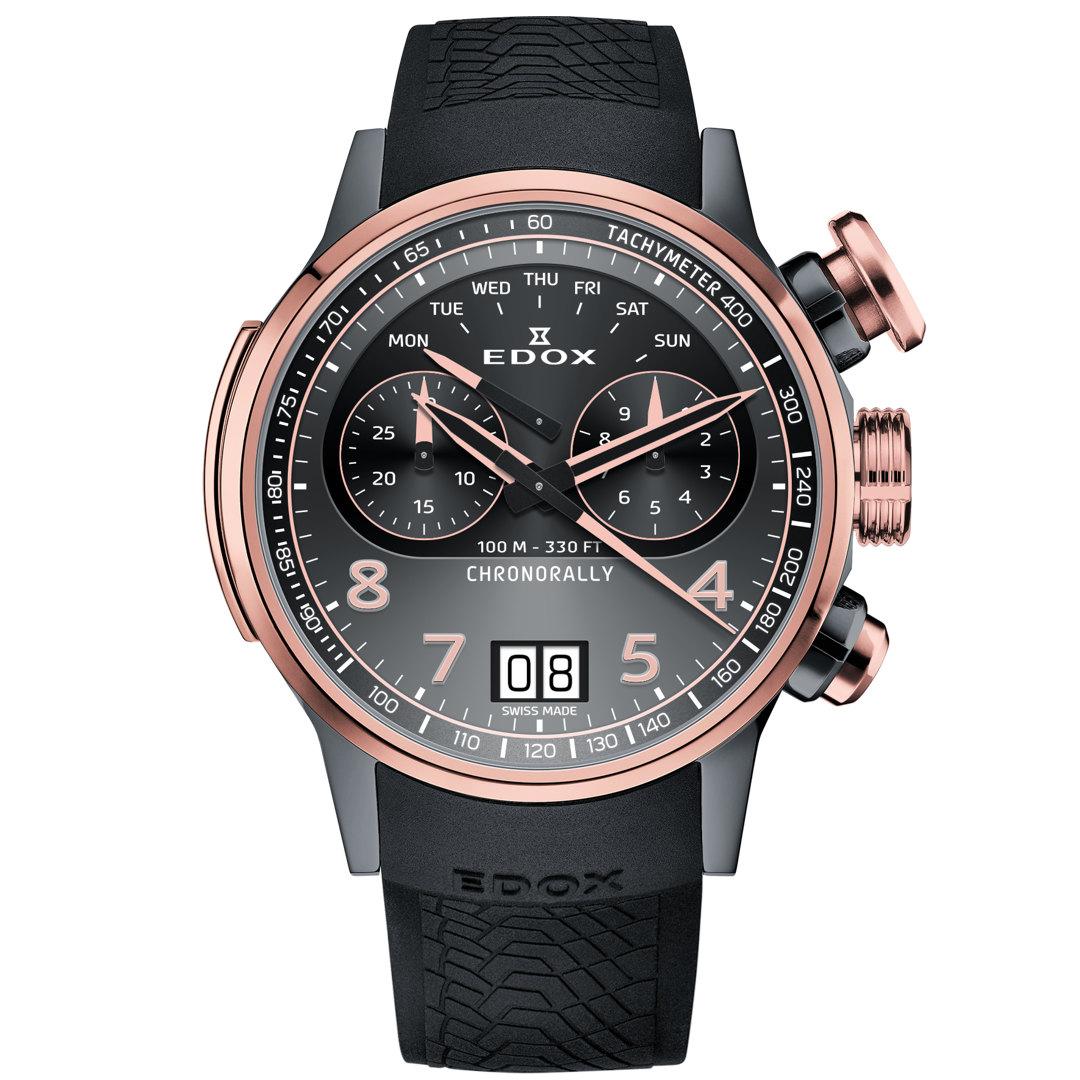 Edox Chronorally 45 (2024) ref. 38003-TINGR-GNR (grey / pink)