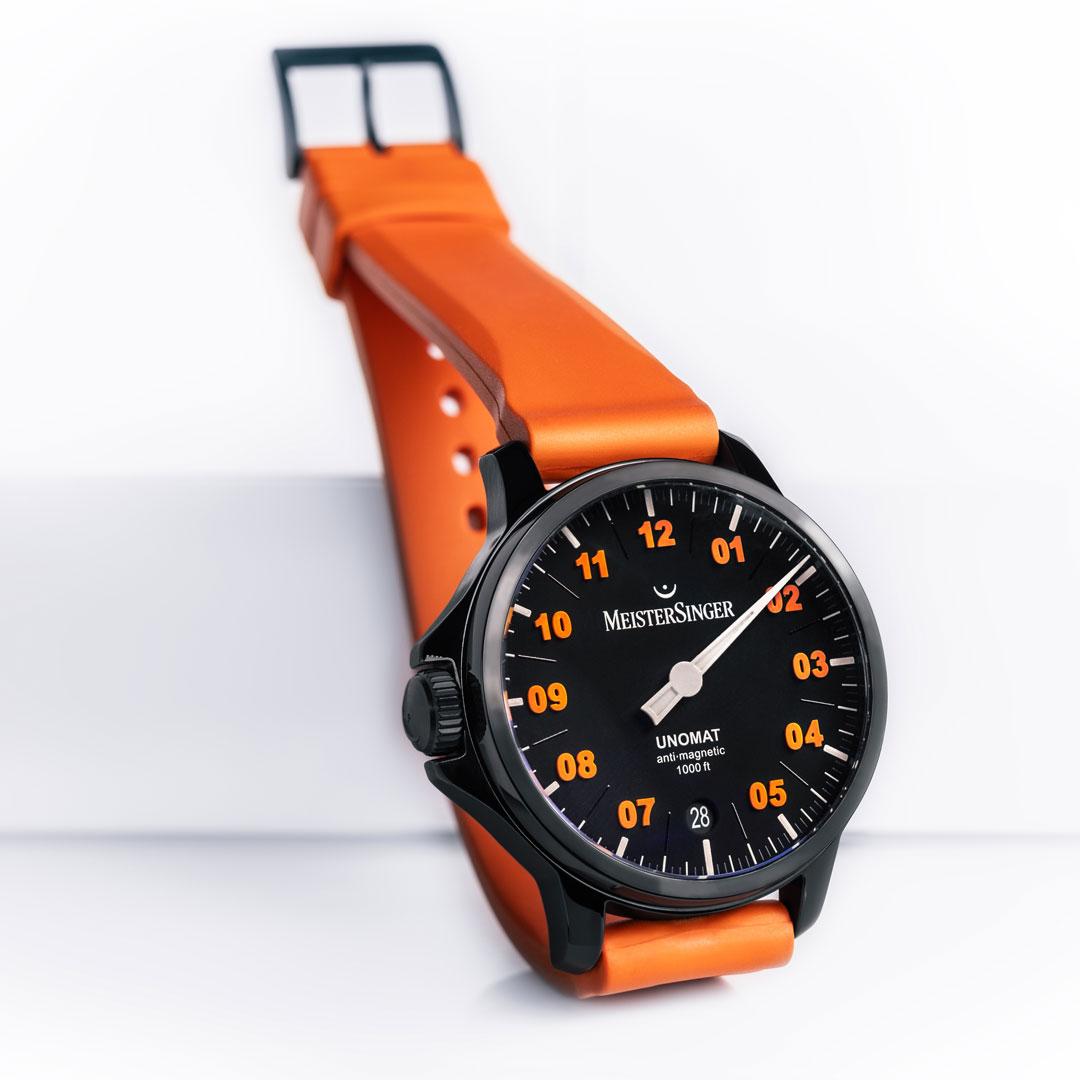 Meistersinger Unomat ref. ED-NL24 orange side