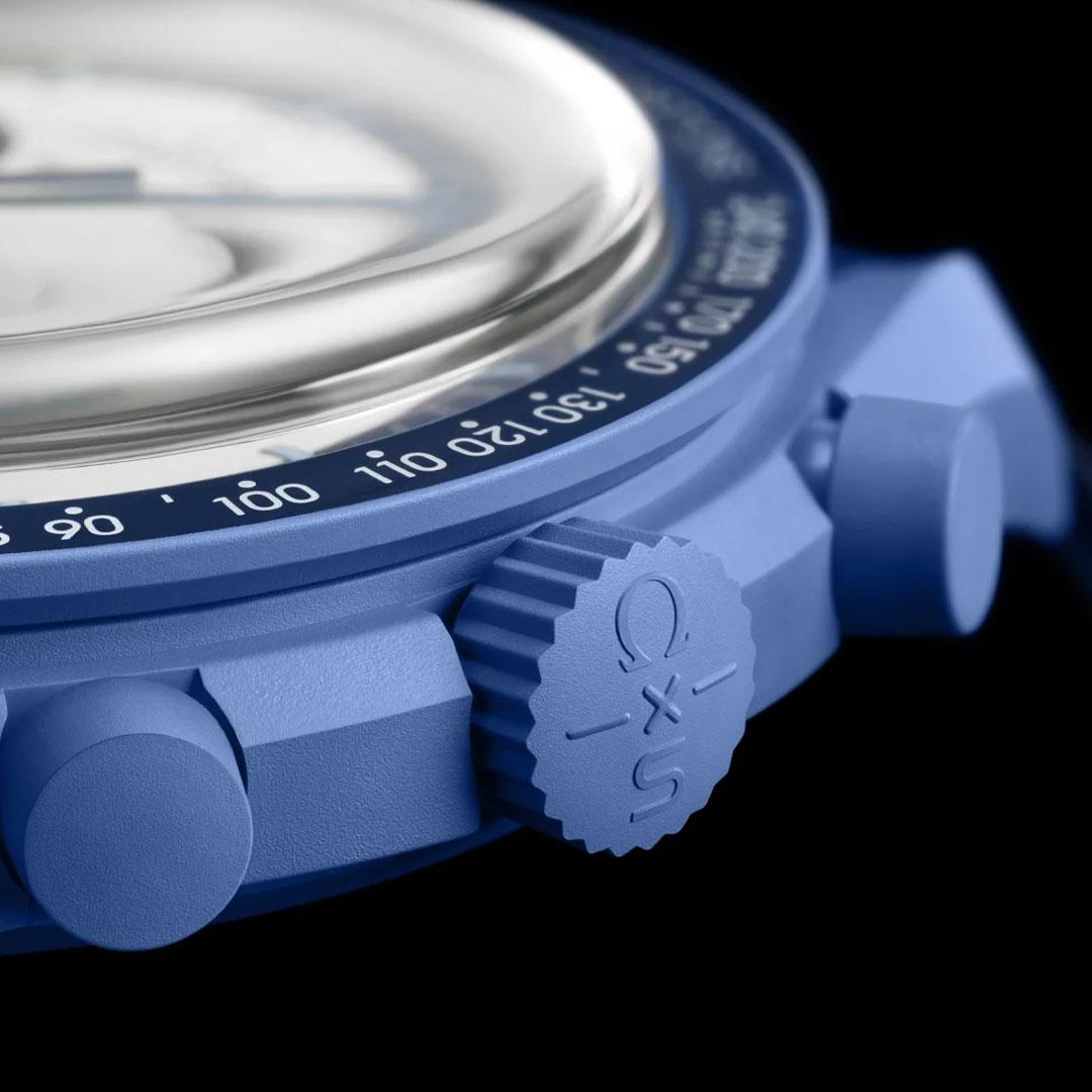 Omega x Swatch Bioceramic Moonswatch Mission to the Super Blue Moonphase ref. SO33N700 band