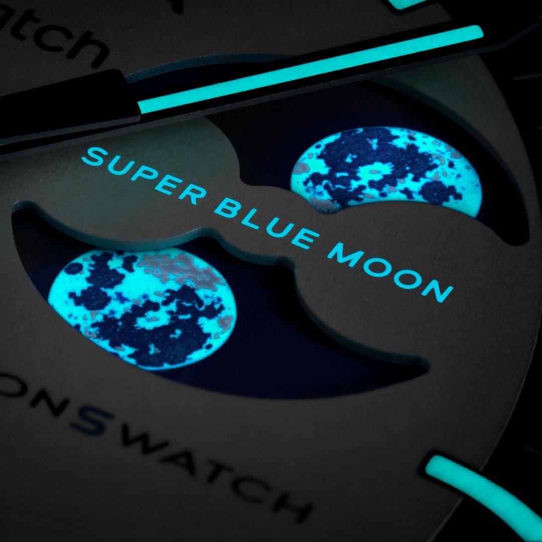 Omega x Swatch Bioceramic Moonswatch Mission to the Super Blue Moonphase ref. SO33N700 dark