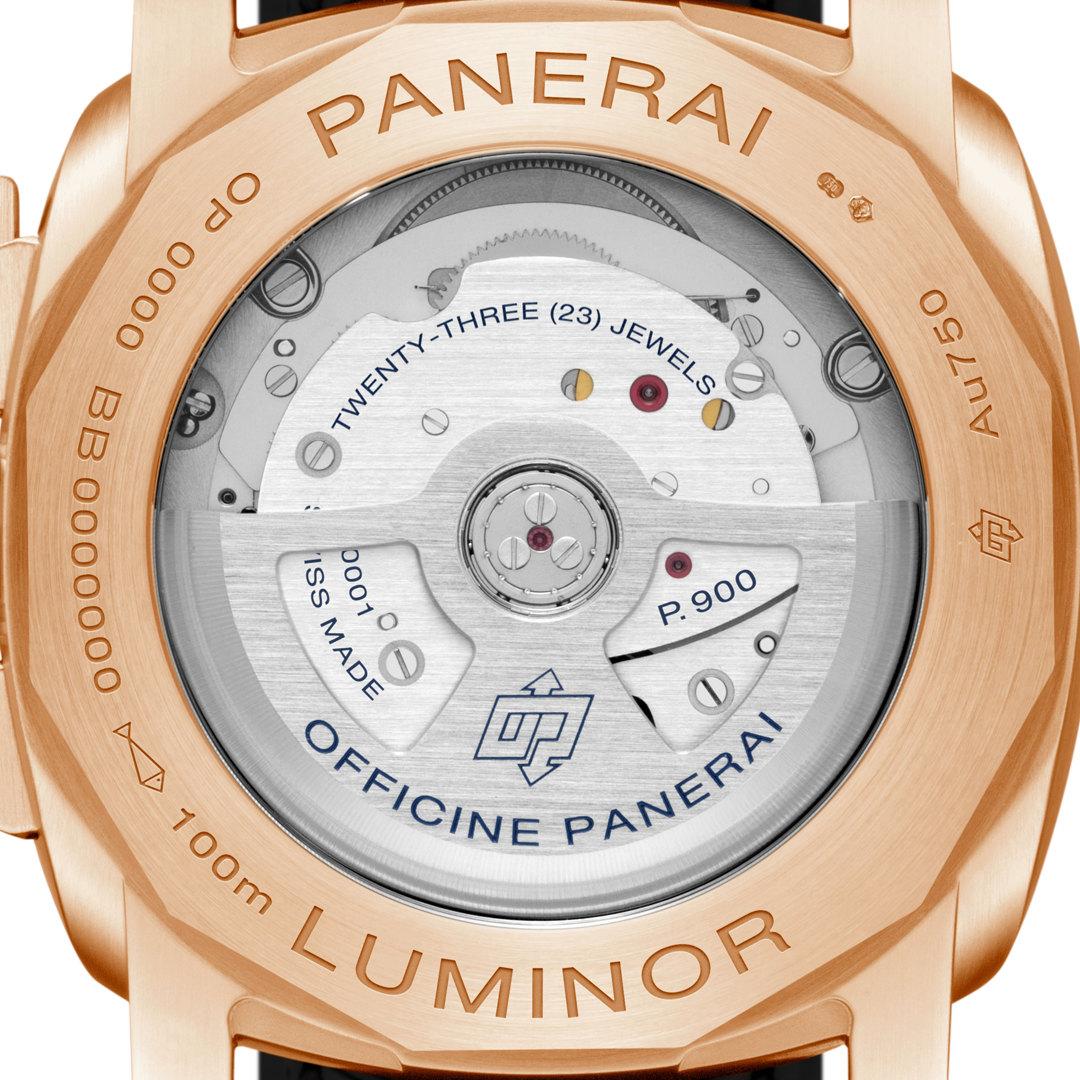 Panerai Luminor Quaranta BiTempo Goldtech ref. PAM01641 back