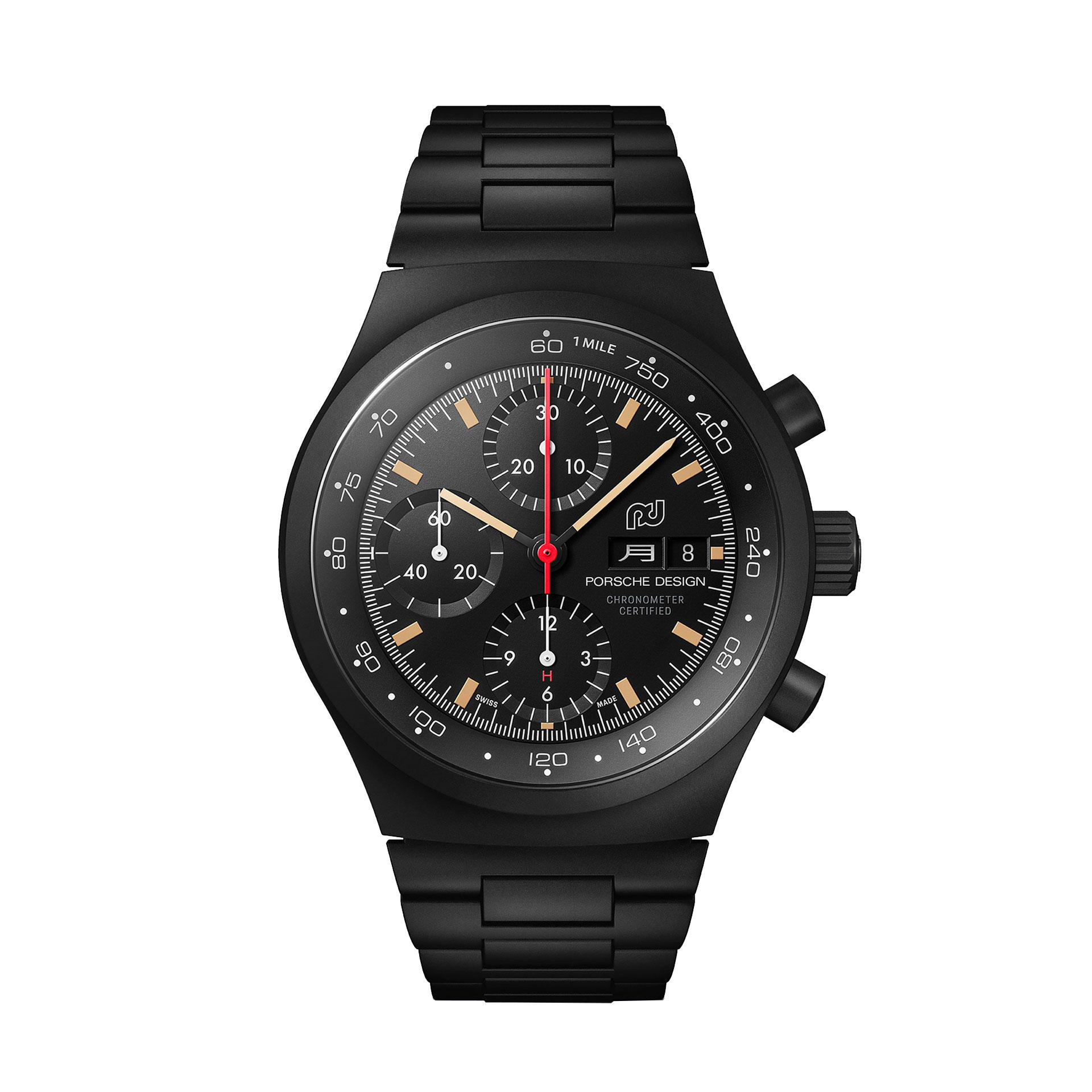 PORSCHE DESIGN クォーツウォッチ 腕時計 ブラック PORSCHE DESIGN Custom Watch - Leather Band : Suncoast