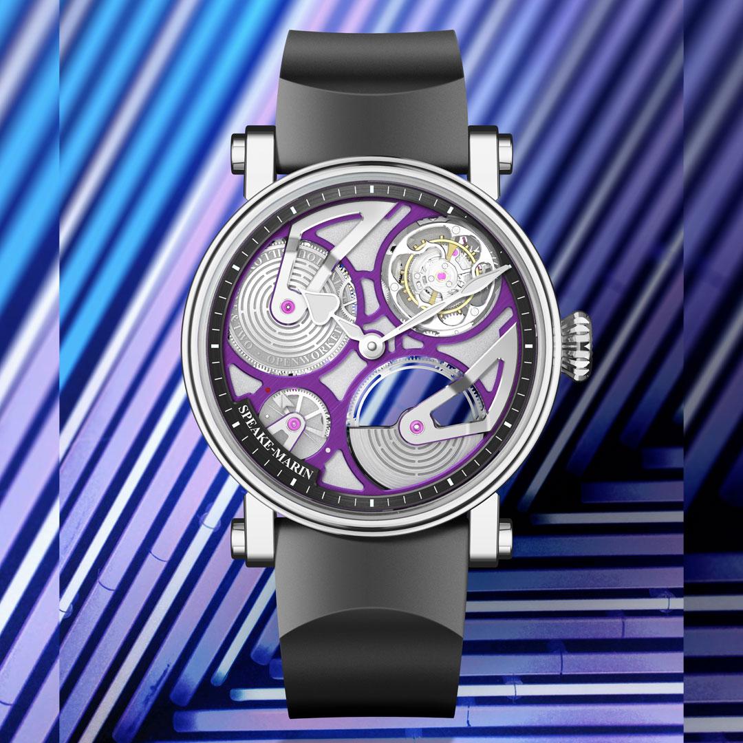 Speake Marin Openworked Tourbillon Ultra Violet ref. 423811040 38 mm