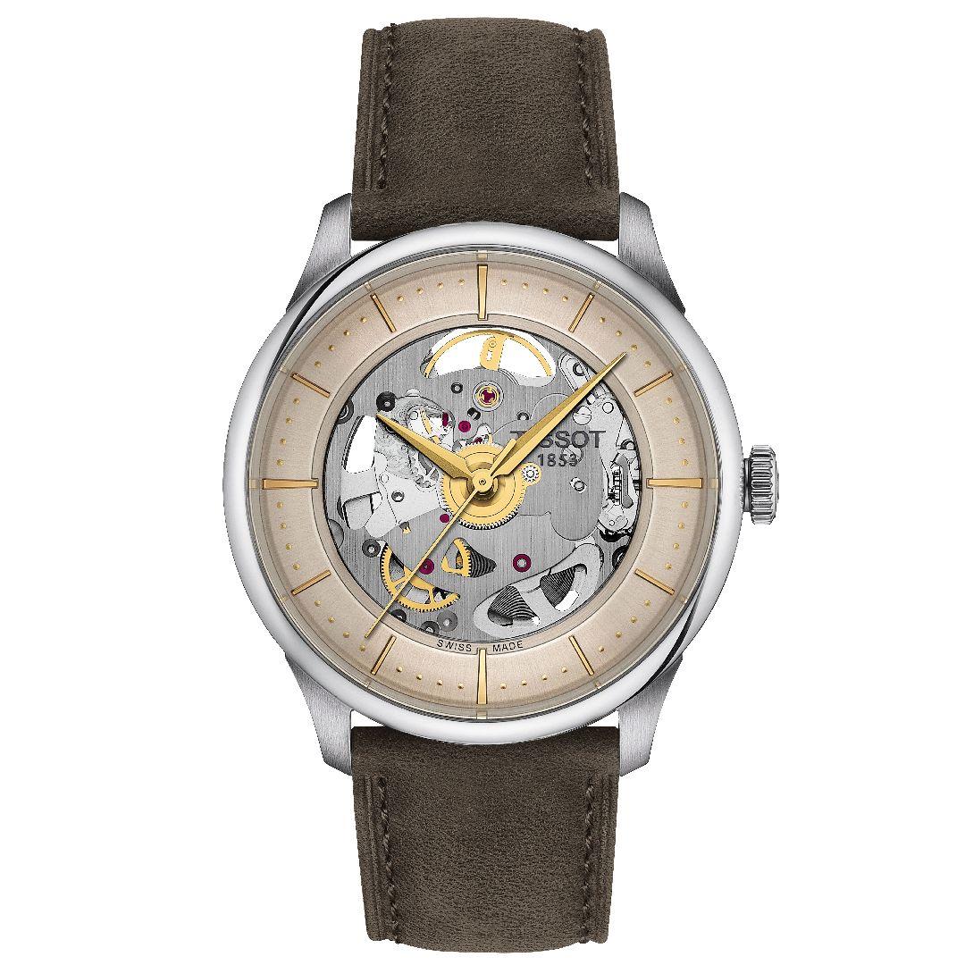 Tissot Chemin des Tourelles Skeleton ref. T139.836.16.261.00 (ivory dial)