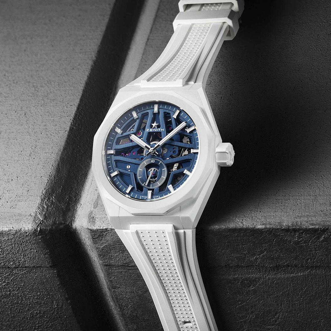 Zenith Defy Skyline White Ceramic Skeleton ref. 49.9301.3620/79.I001 rubber strap