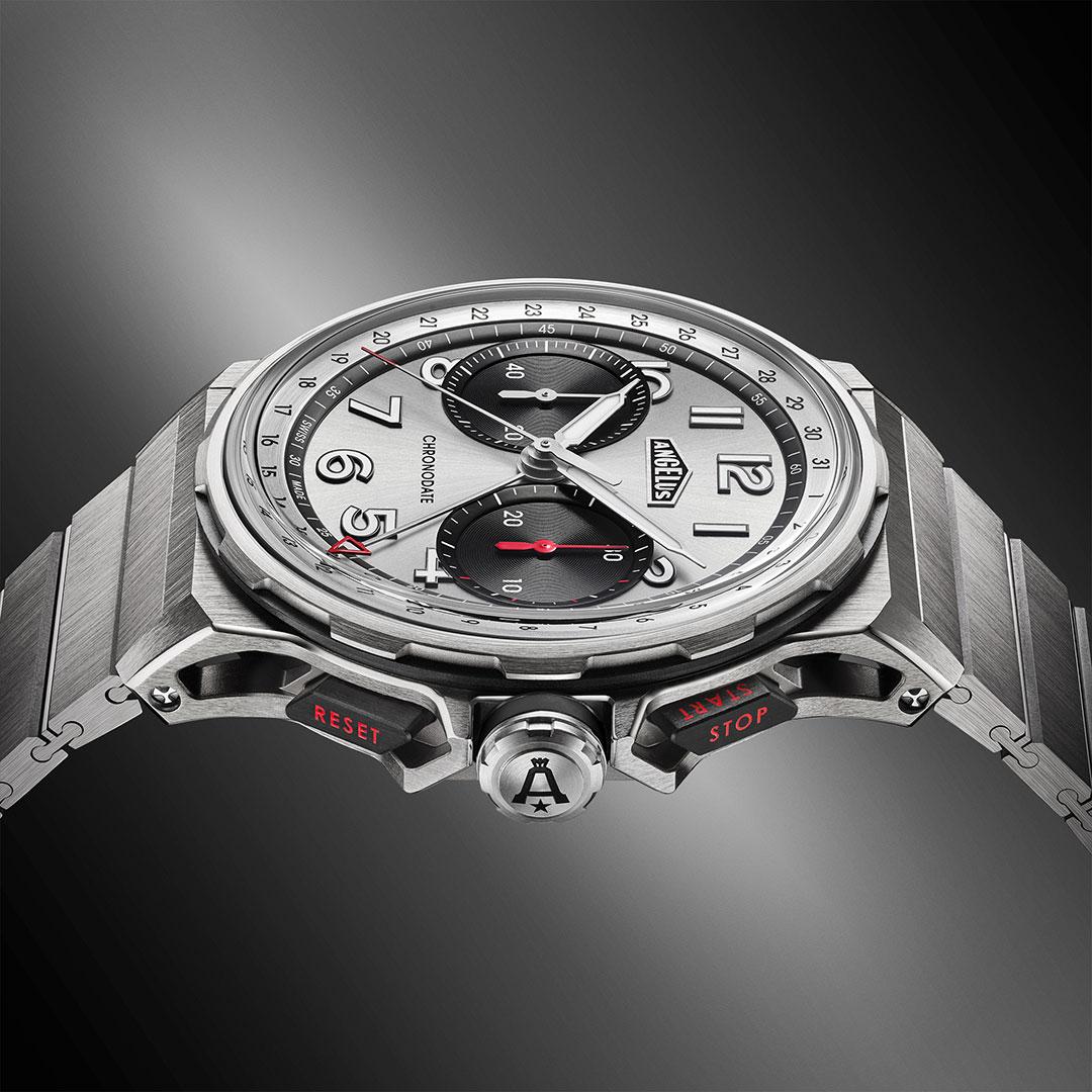 Angelus Chronodate Titanium Magnetic Silver Edition band