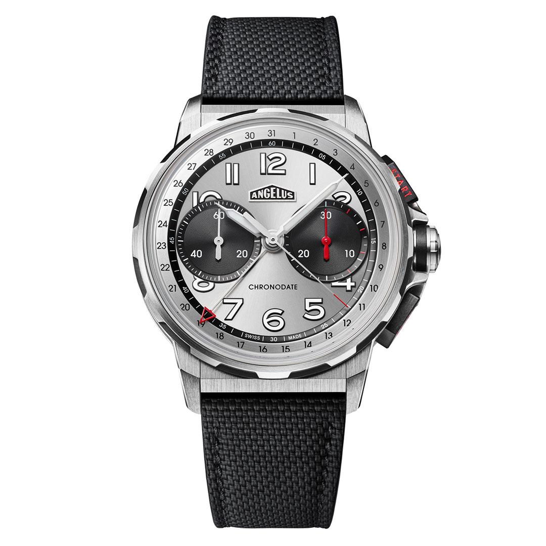 Angelus Chronodate Titanium Magnetic Silver Edition ref. 0CDZF.A01A.K009H (rubber)