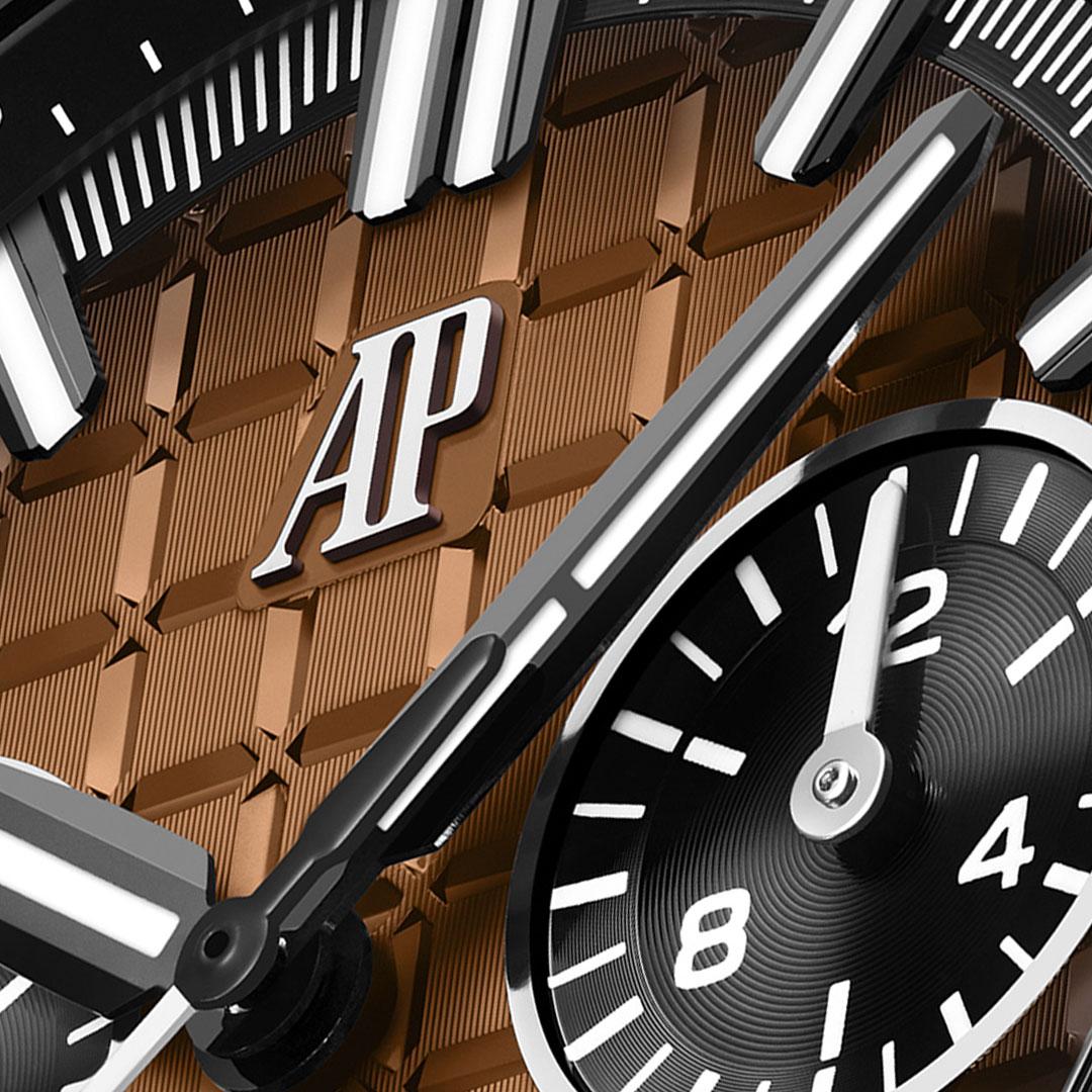 Audemars Piguet Royal Oak Offshore Selfwinding Chronograph 43 mm Smoked Bronze ref. 26420ST.OO.A828CR.01 mega tapisserie