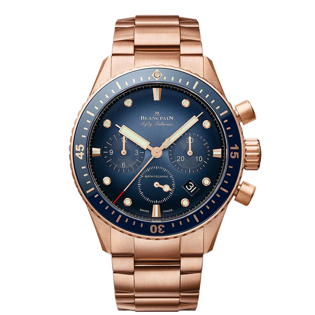 Blancpain Fifty Fathoms Bathyscaphe Chronographe Flyback Full Gold ref. 5200 3640 76S (bracelet)