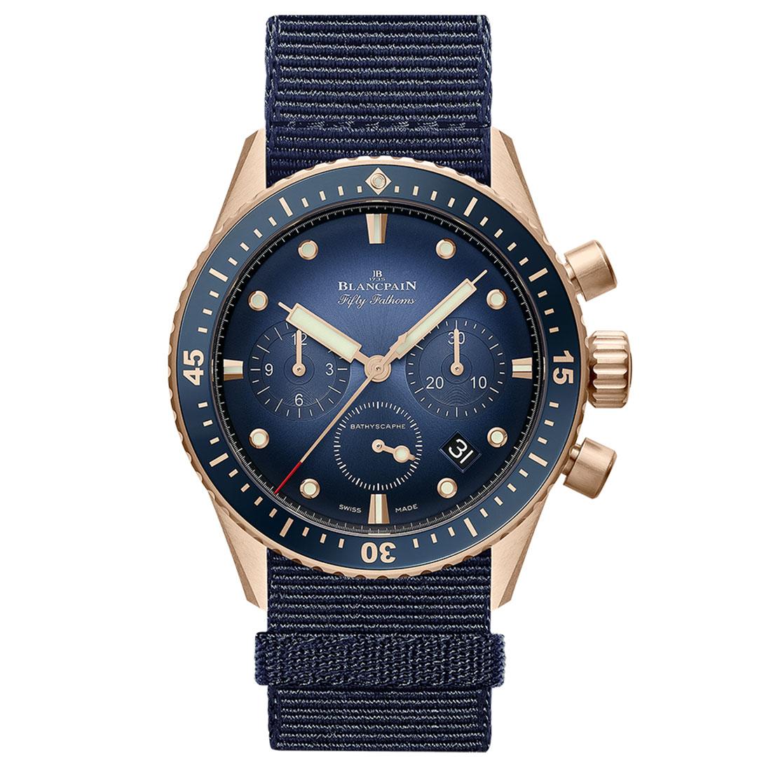 Blancpain Fifty Fathoms Bathyscaphe Chronographe Flyback Full Gold ref. 5200 3640 NAOA (NATO)